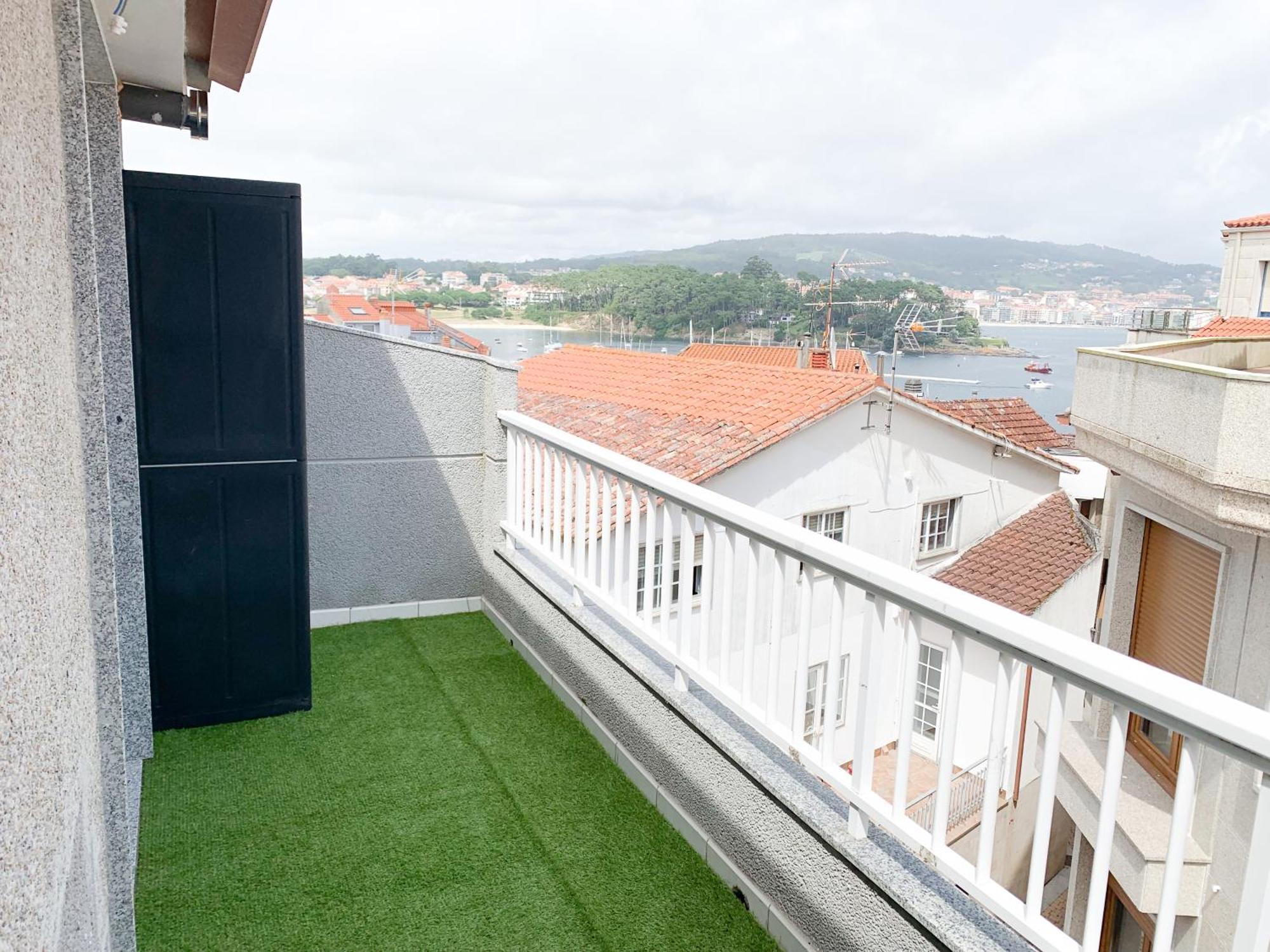 Estudio con terraza en la playa Sanxenxo Exterior foto