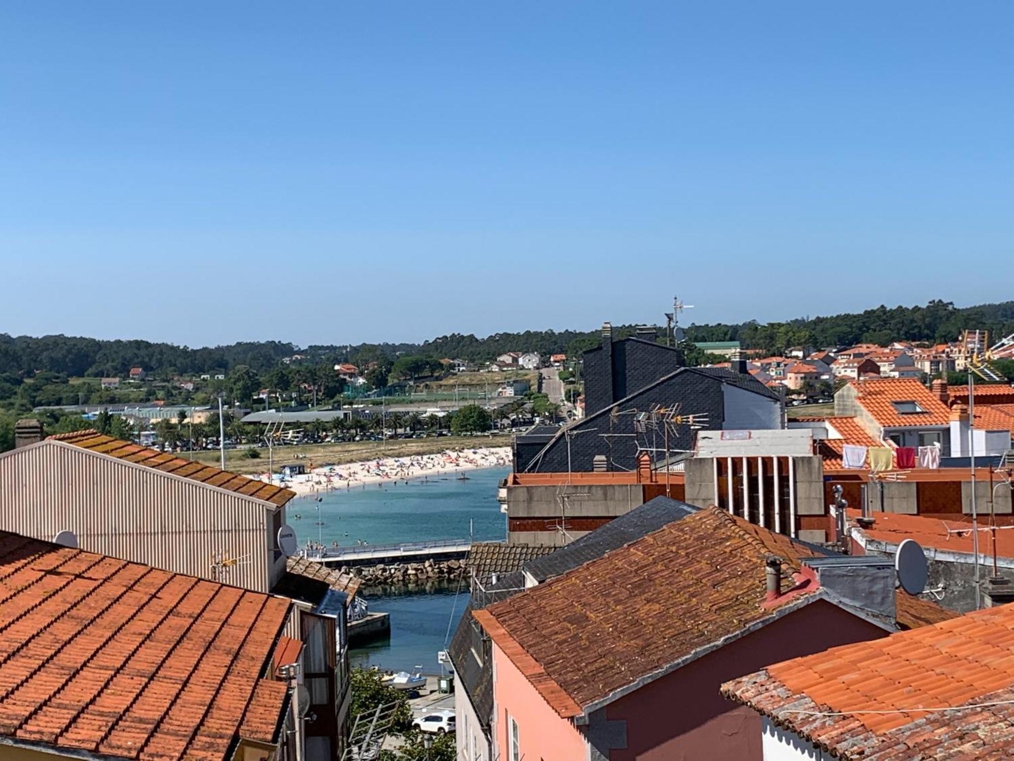 Estudio con terraza en la playa Sanxenxo Exterior foto