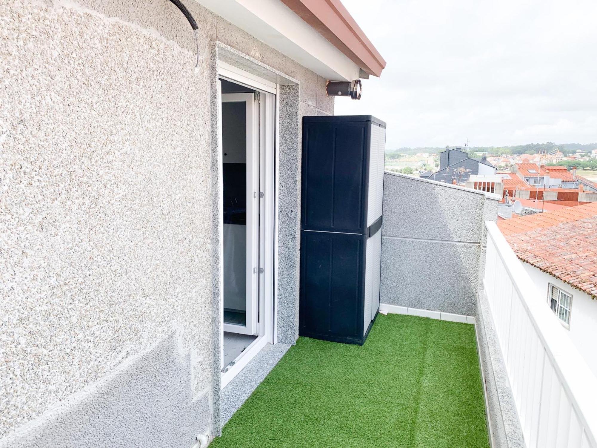 Estudio con terraza en la playa Sanxenxo Exterior foto